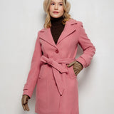 Casaco de Lã Natural Trench Mayfair Rosa Seco