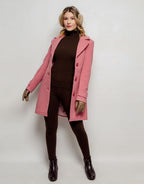 Casaco de Lã Natural Trench Mayfair Rosa Seco