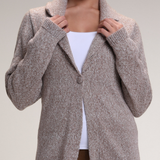 Blazer Tricot Lurex Dourado