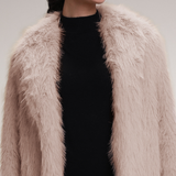 Casaco Fake Fur Lea Marfim
