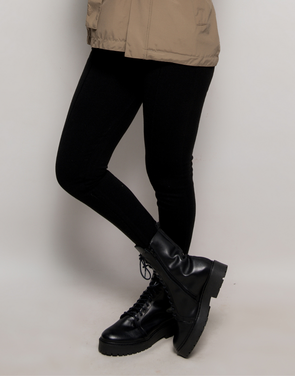 Legging Tricot Invernada Stripe Preta