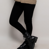 Legging Tricot Invernada Stripe Preta