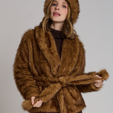 Casaco Fake Fur Boreal Caramelo