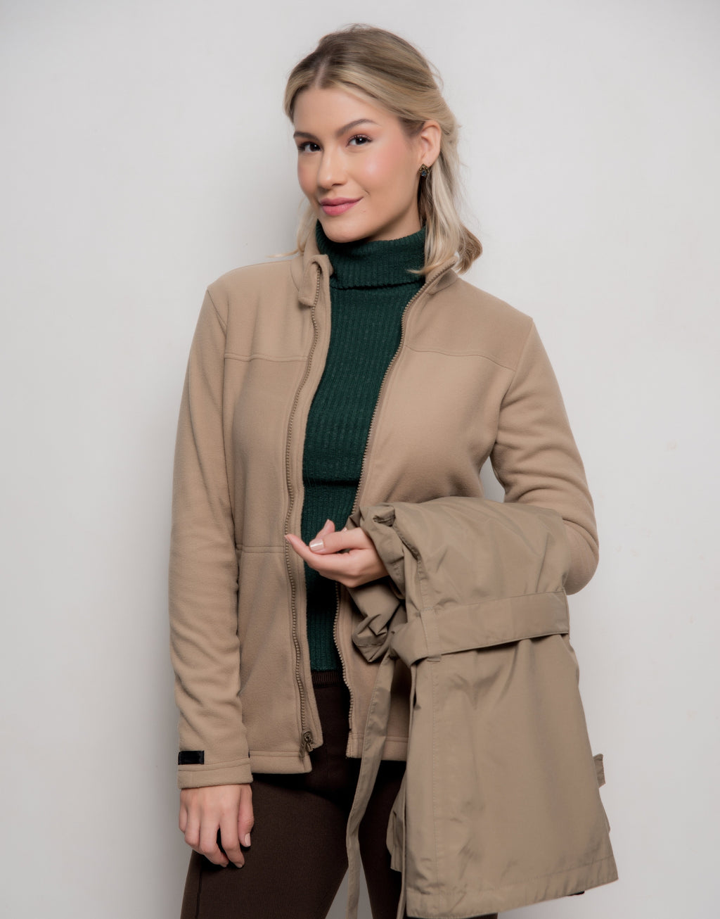 Jaqueta Fleece 280g/m² Winter Explorer Bege