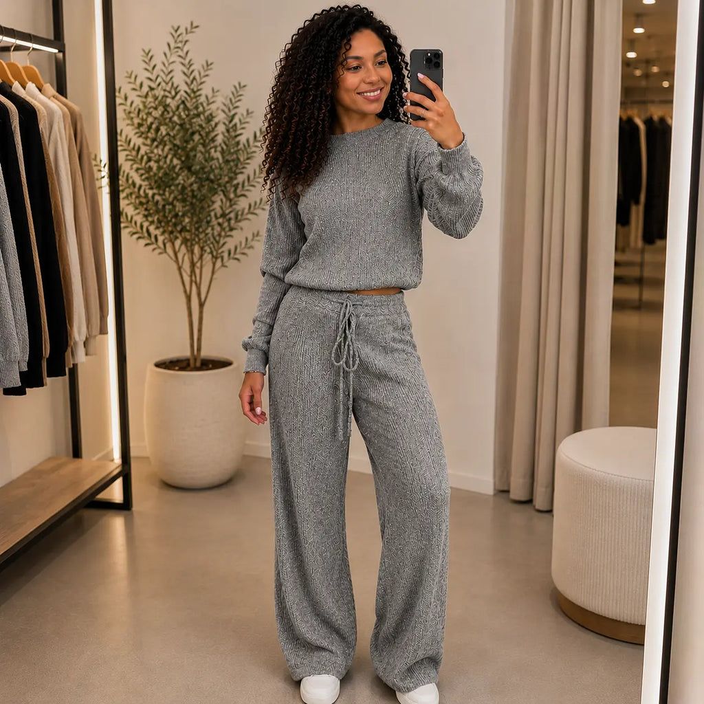 Conjunto Canelado em Tricot Paty | PREÇO DE LANÇAMENTO