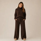 PREÇO DE LANÇAMENTO - Conjuntos Tatiana de Tricot Mousse (Blusa Gola Alta + Calça)