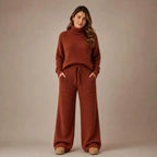 PREÇO DE LANÇAMENTO - Conjuntos Tatiana de Tricot Mousse (Blusa Gola Alta + Calça)