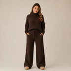 Conjunto Tatiana de Tricot Mousse (Blusa Gola Alta + Calça)