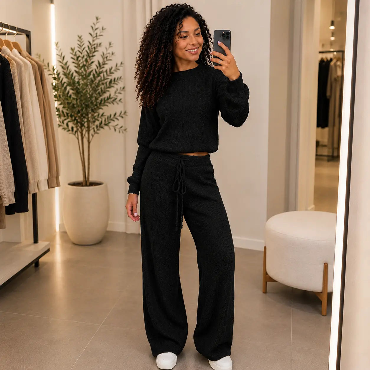 Conjunto Canelado em Tricot Paty | PREÇO DE LANÇAMENTO